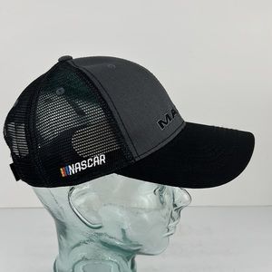𝅺Mack Trucks X Nascar Hat Cap Ball Cap Unisex Black Gray Bulldog Nascar Logo